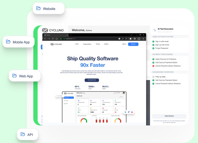 Cycluno design screen